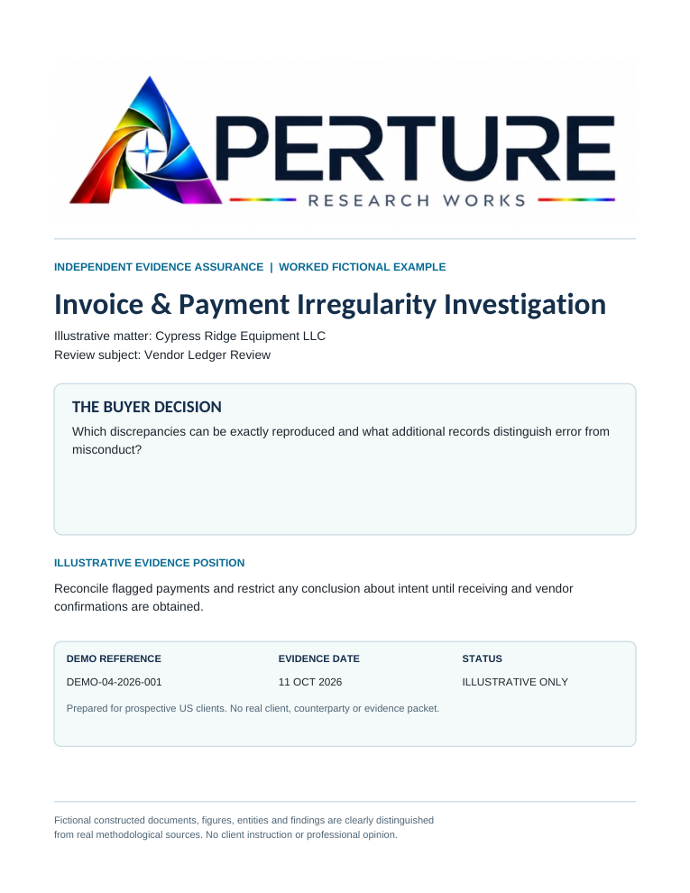 Cover of the complete illustrative evidence assessment PDF
