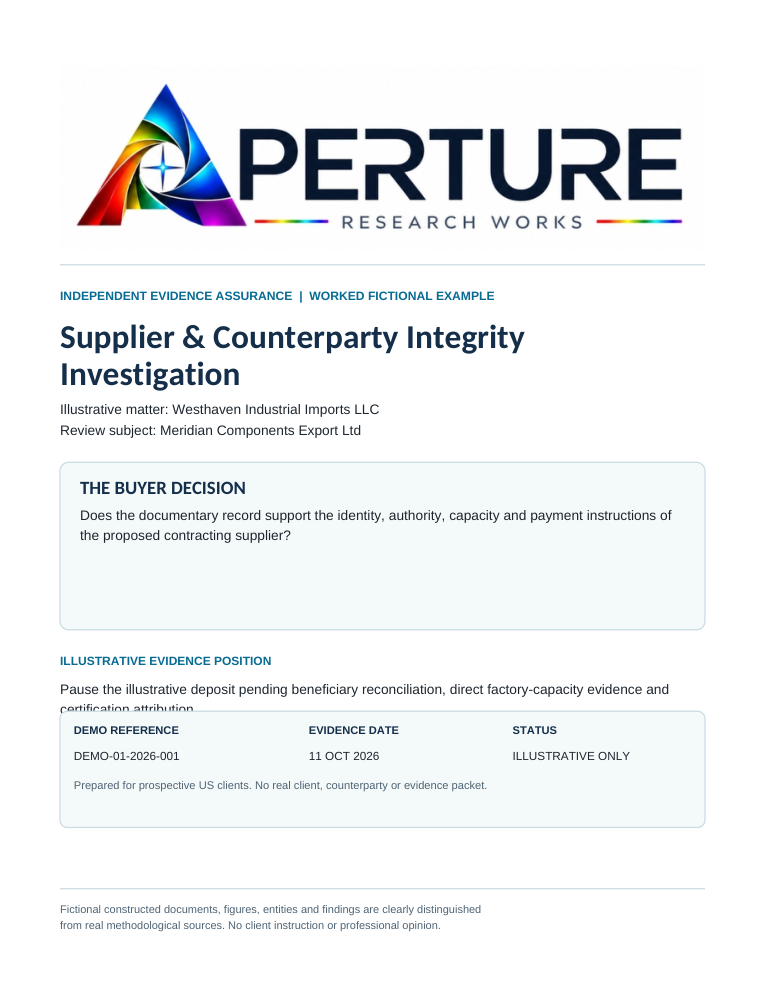 Cover of the complete illustrative evidence assessment PDF